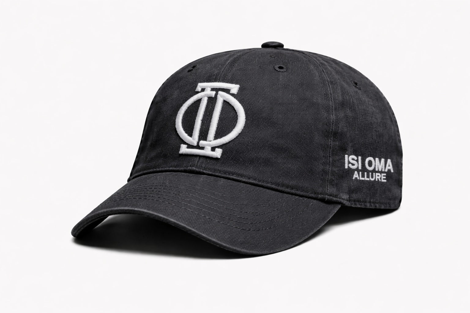 ISI OMA ALLURE — Relaxed Dad Hat (Pre-Washed Black)